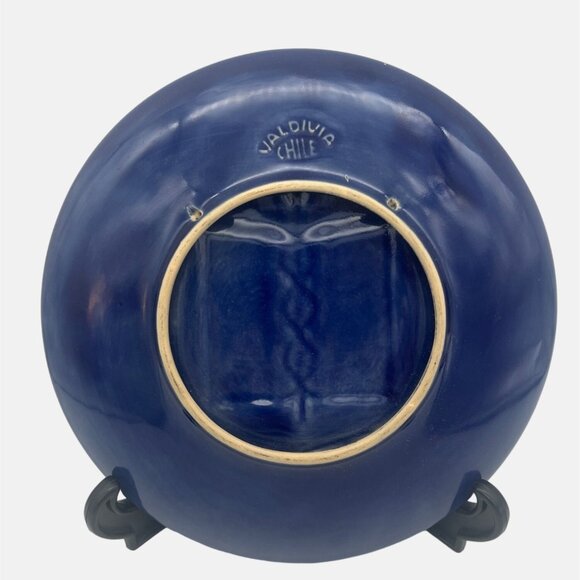 1990 Colegio De Contadores De Chile Collectible Plate  9" Diameter  Blue Ceramic - Picture 4 of 5